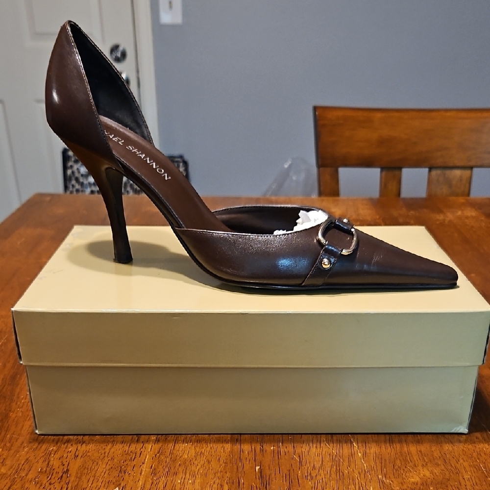Michael Shannon Dark Brown Pointed Heels